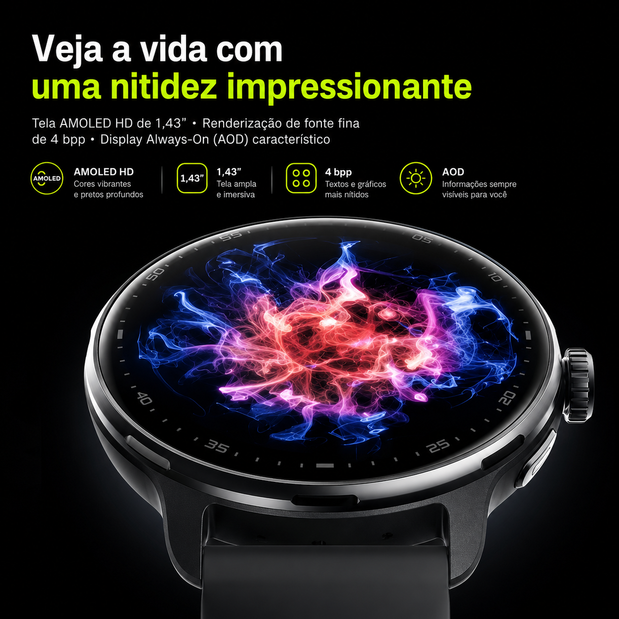 Smartwatch GPS 1.43" AMOLED SmartPace X