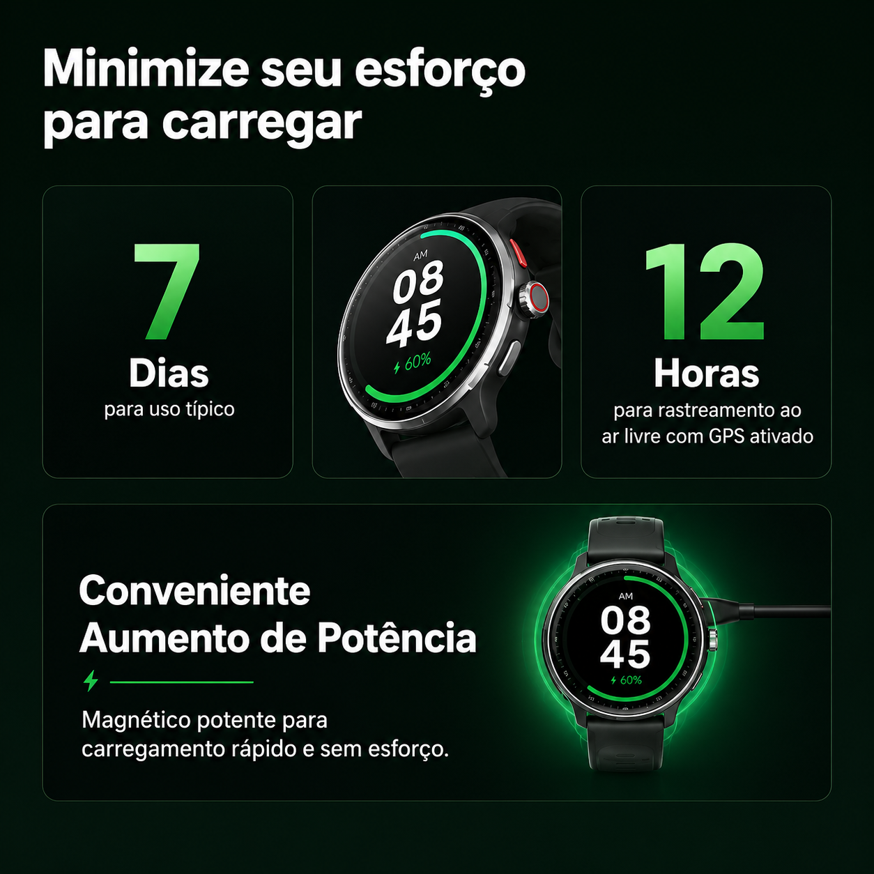 Smartwatch GPS 1.43" AMOLED SmartPace X